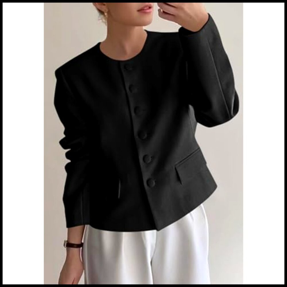 Women's Professional Blazer Polyester Elastane Lo… - image 3